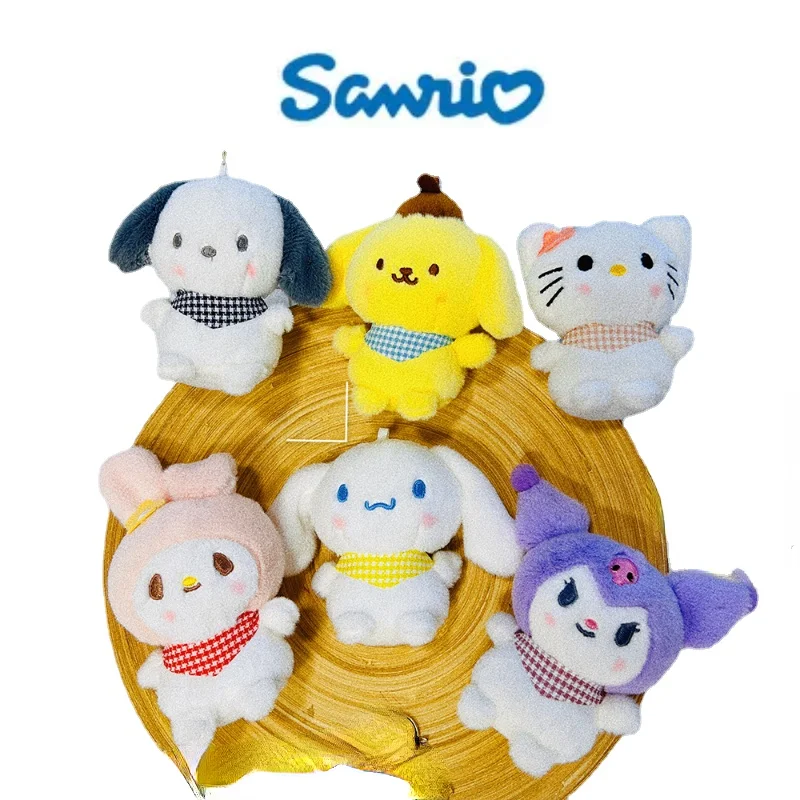 

Милый мультяшный Sanrio Cinnamoroll Pachacco Hellokitty MyMelody кукла брелок плюшевая Подвеска женская сумка кулон детский подарок