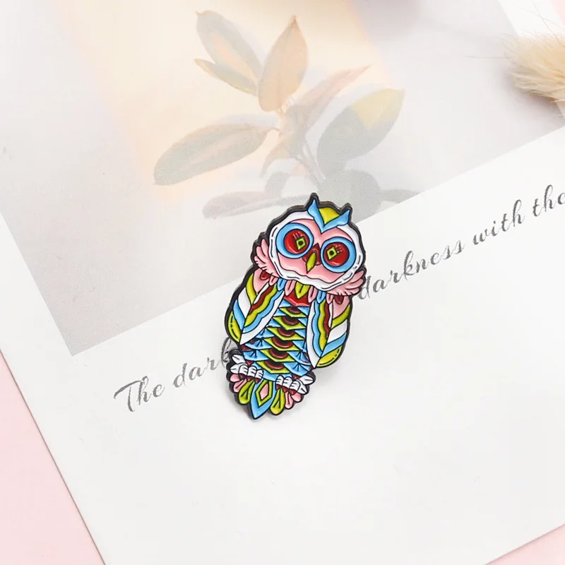 

SALeeee Personalized Beautiful Feather Owl Brooch Fashion Creative Animal Brooch Trendy Owl Badge Jewelry