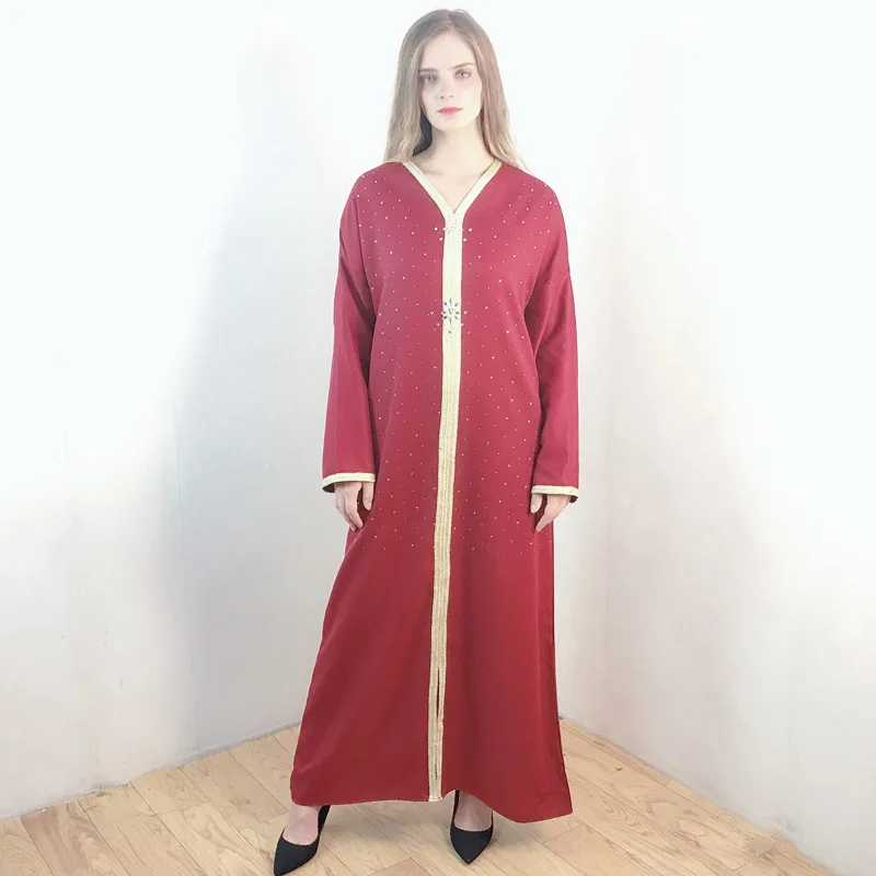 

Eid Muslim Dress Kaftan Turkey Ramadan Abaya Dubai Long Robe Women Caftan Marocain Djellaba Femme Hijab Dresses Islam Clothing