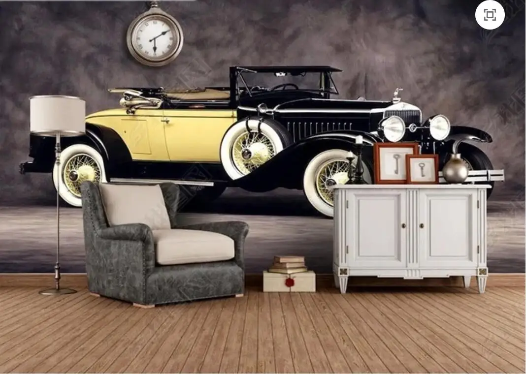 

Настенные 3d фотообои на заказ, классические винтажные обои черного и желтого цвета для украшения стен, спальни, гостиной