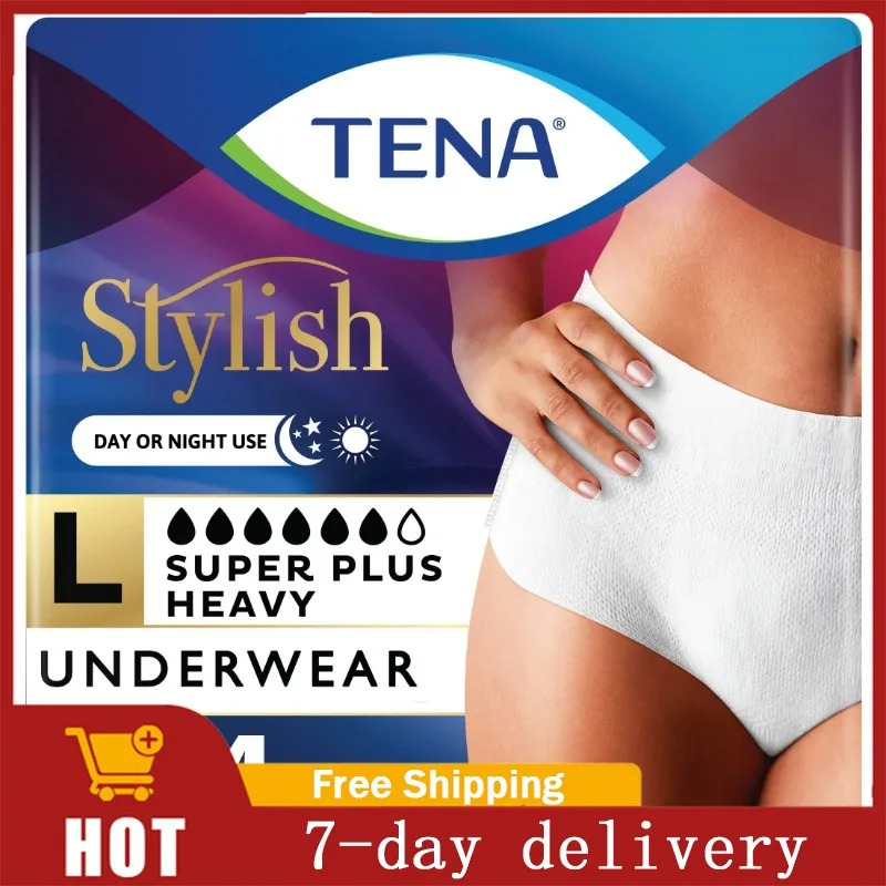   Tena Incontinence Underwear for Women Disposable Napkins, Super Plus, L, 64 Ct 