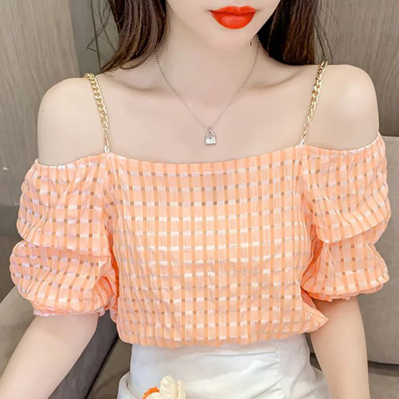 Женская блузка с вырезом лодочкой свободная повседневная универсальная