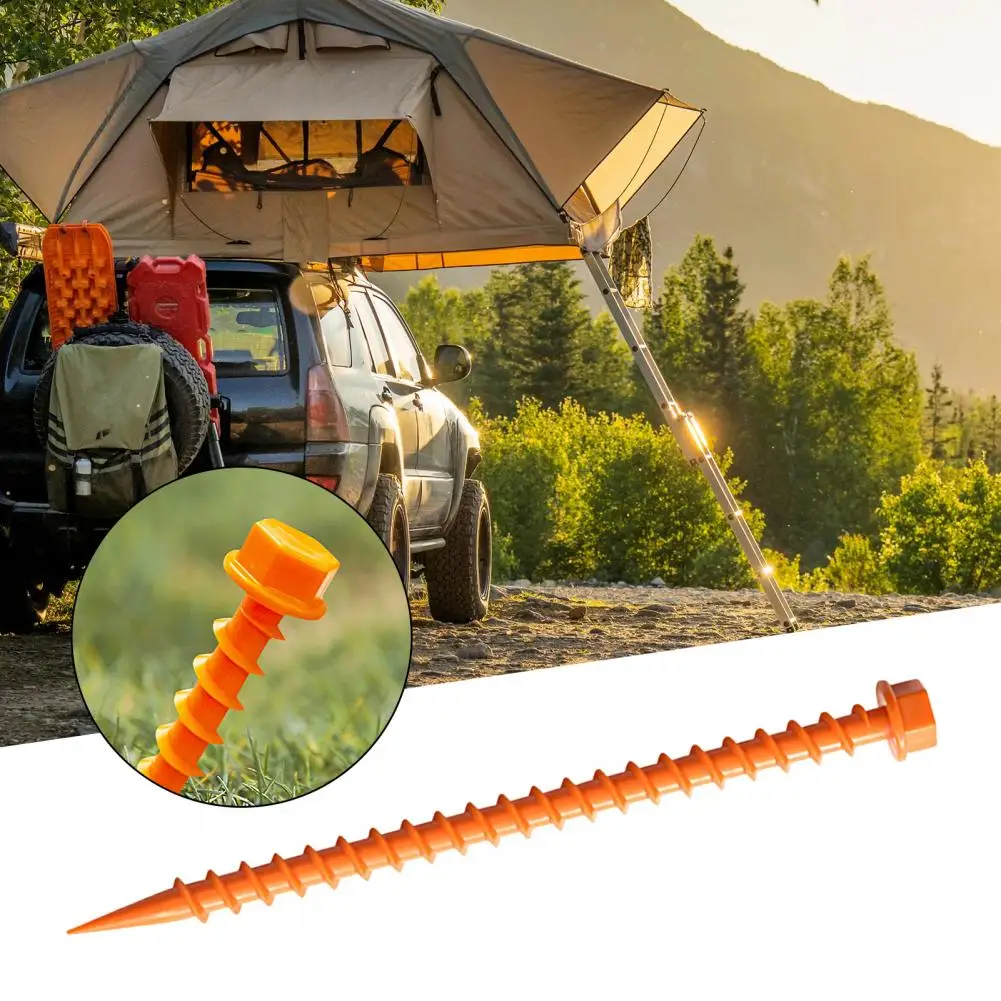 

Tent Stake Strong Holding Power Bending Resistance Security Thread Style Hard Fixed Tent Canopy Camping Tent Peg for Outdoor