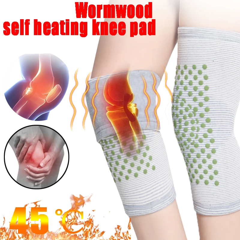 

Wormwood Self Heating Knee Pads Relieve Joint Pain Fever Knee Pad Bandage Nylon Elastic Knee Sleeves Fitness Sports Knee Sleeve