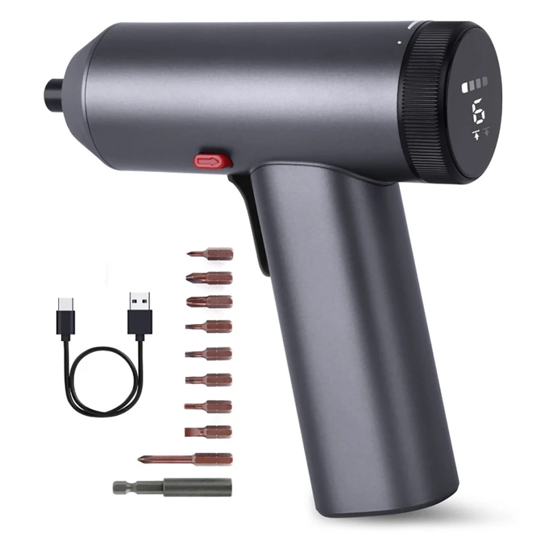 

Handheld Electric Screwdriver Kit Power Tools Cordless Rechargeable Screwdriver 3.6V 2000Mah Lithium Ion 5N S2 Steel Bit