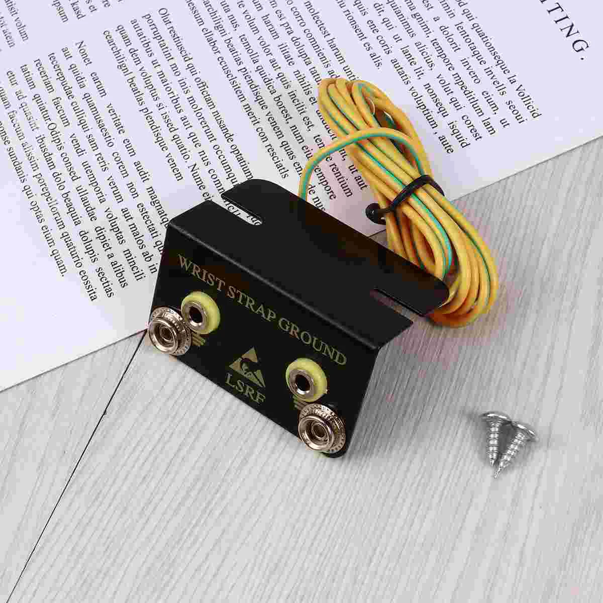 

1pc ESD Ring Anti Static Durable Electrical Socket Terminal Connectors Table Mats Cable Ground Socket for Wrist Strap