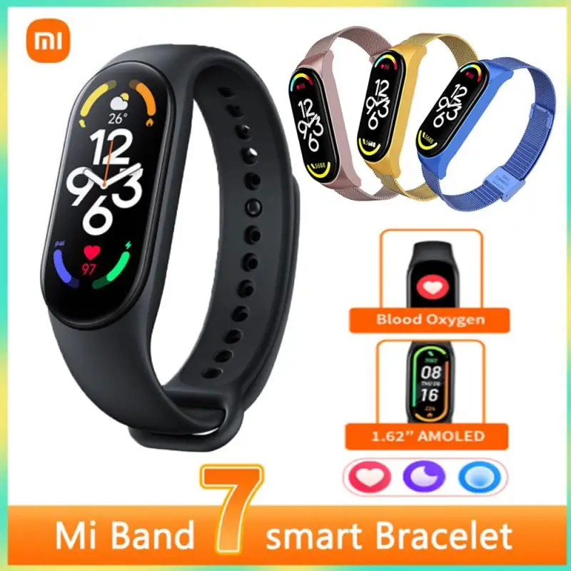 

Xiaomi Mi Band 7 1.62" AMOLED Screen SpO2 Blood Oxygen Fitness Traker Bluetooth Waterproof Sport Miband 7 Smart Bracelet 2022