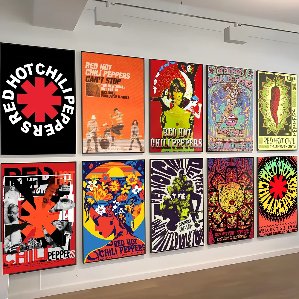 Постер Рок-группы Red Hot Chili Peppers Популярное Самоклеящееся Произведение Искусства