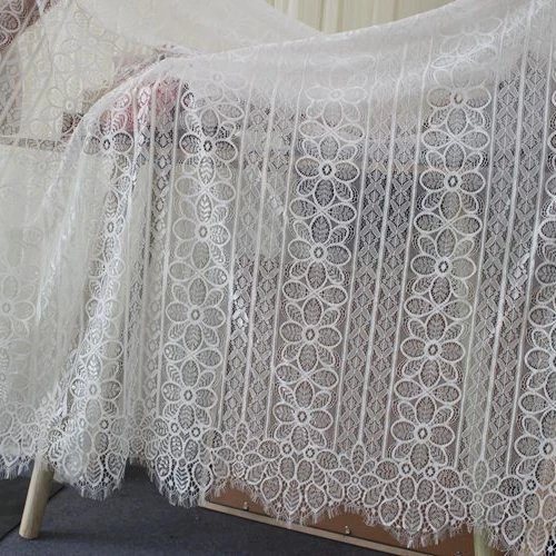 

Soft flower eyelash fabric lace garment material DIY wedding dress cheongsam skirt accessories