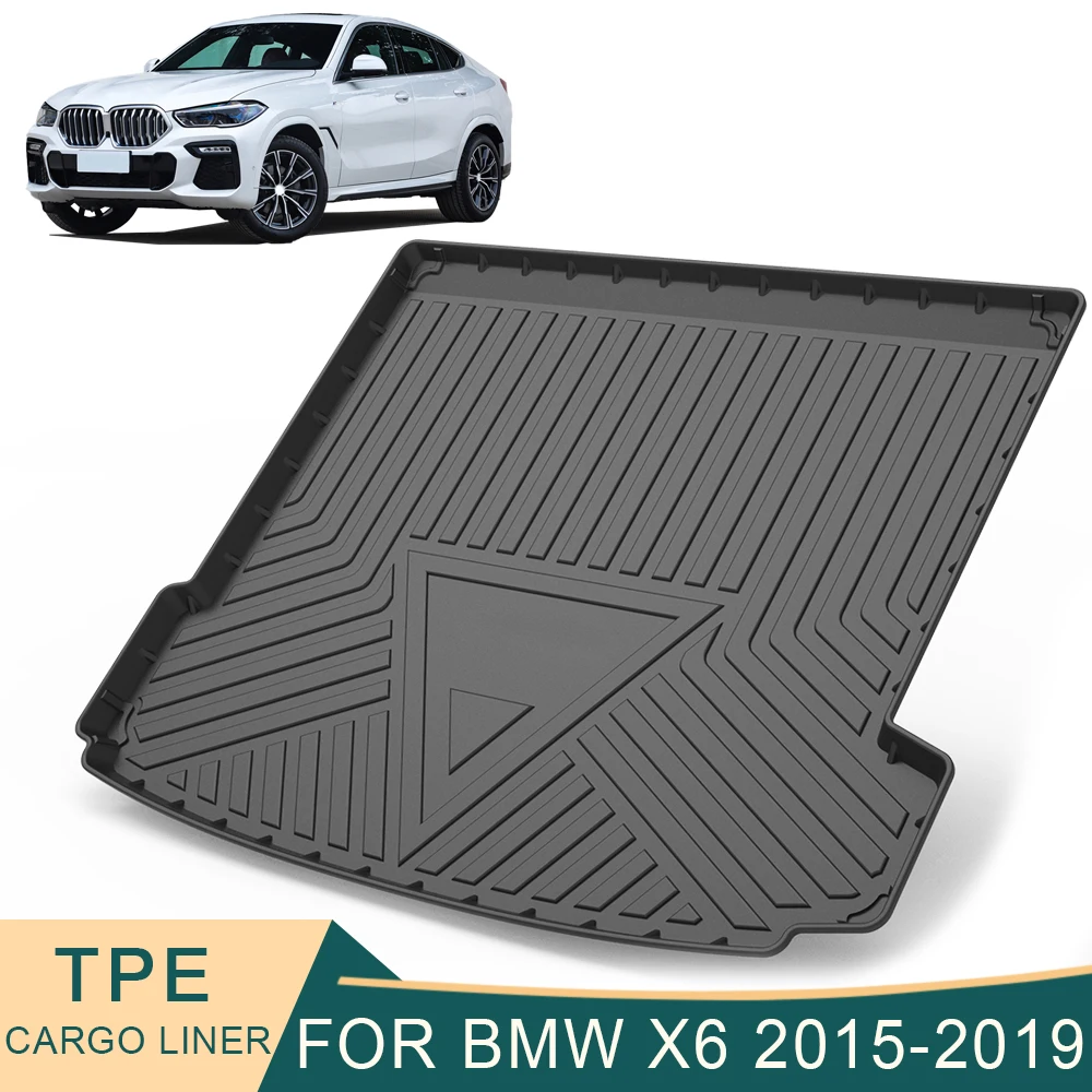 

For BMW X6 F16 2015-2019 Auto Car Cargo Liner All-Weather TPE Non-slip Trunk Mats Boot Tray Carpet Interior Accessories