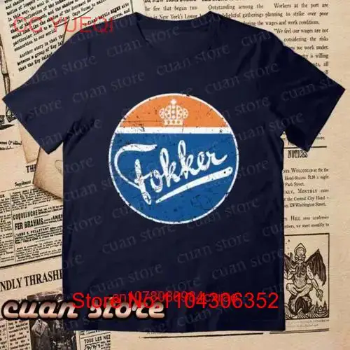 New Fokker Flugzeugwerke Triplane Logo Men's T shirt funny size S to 5XL long or short sleeves