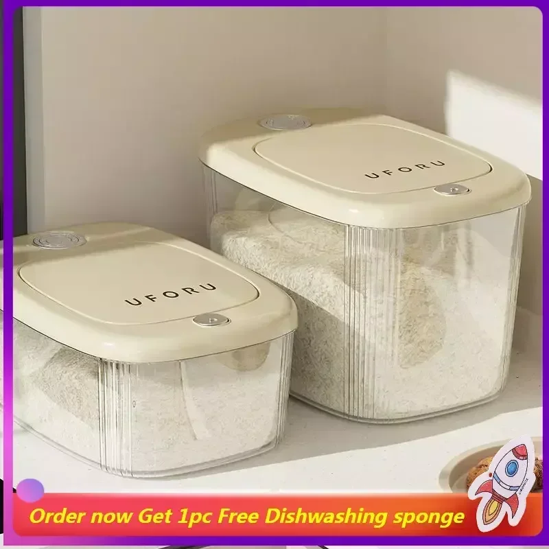 

5/10kg Moisture Proof Rice Storage Cases Mildew-proof Sealed Rice Bucket Kitchen Grain Rice Beans Container Safe Insect Proof