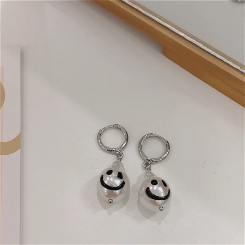 Женские серьги с жемчугом FFLACELL особой формы в стиле панк изображением клоуна