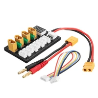 4ch parallel charging board xt60 banana plug connector for isdt d2 q6 sc 608 sc 620 imax b6 charger lipo battery charging