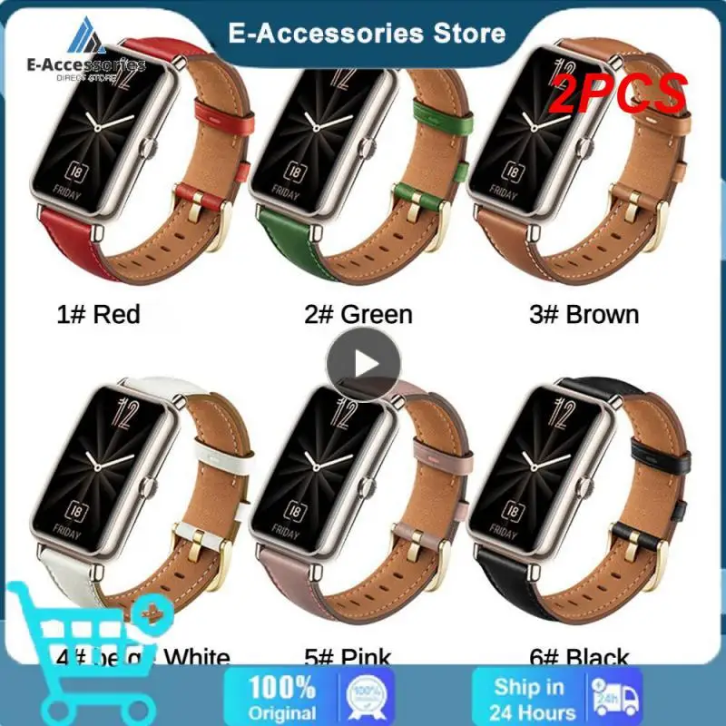 

Ремешок из натуральной кожи для наручных часов, сменный Браслет для смарт-часов, 2 шт.