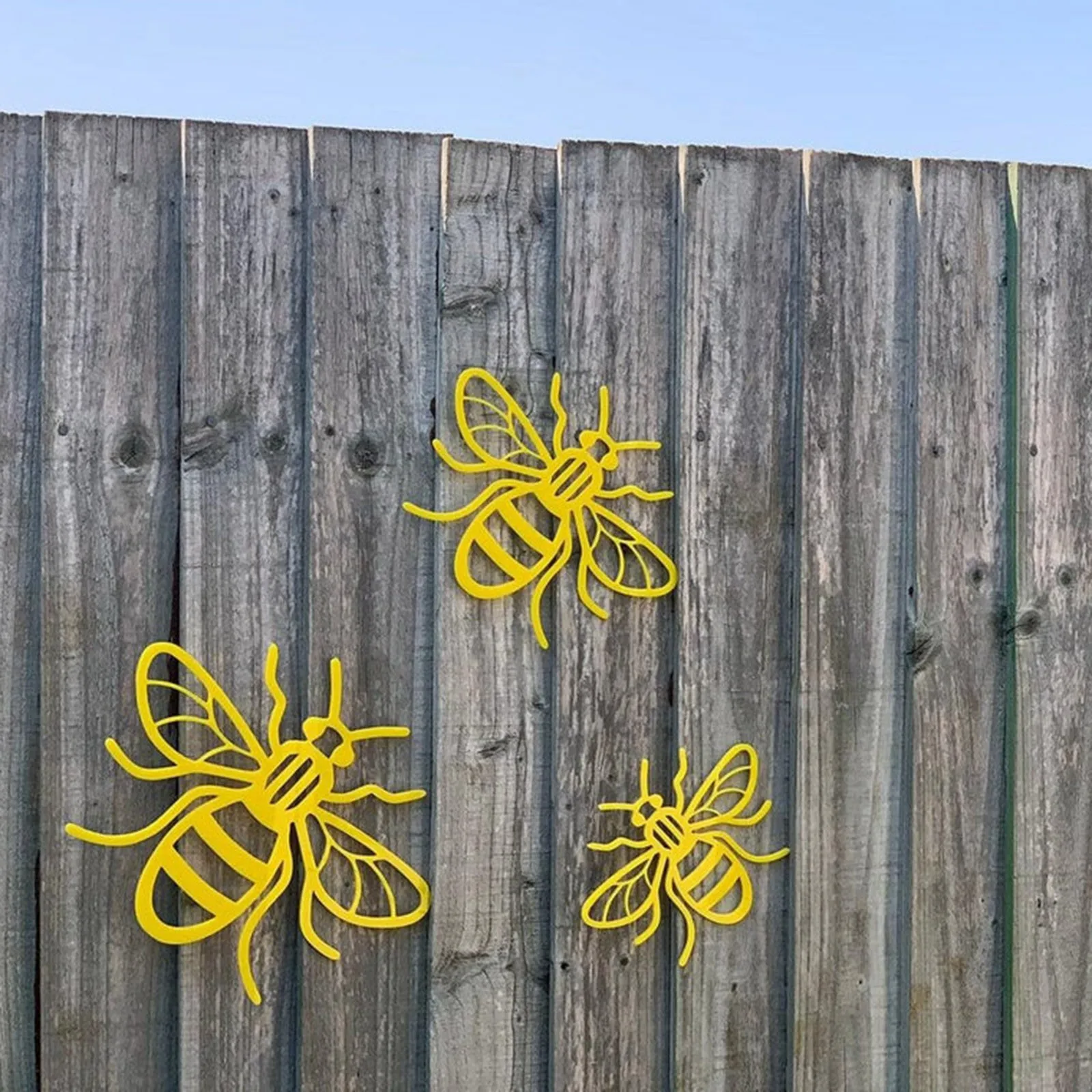 

3 шт./компл. креативное украшение для сада в виде пчелы, статуи насекомых, стиль сельской местности, акриловая искусственная наклейка с знако...