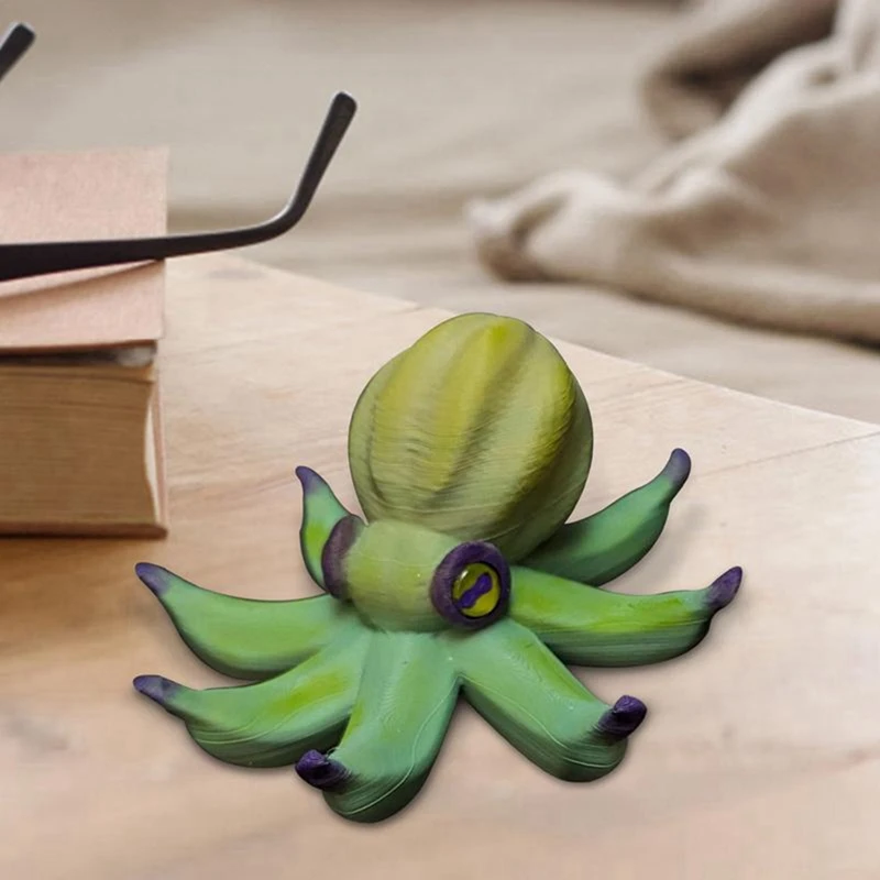 Статуя осьминога забавная статуя бананового декоративная милая сада для