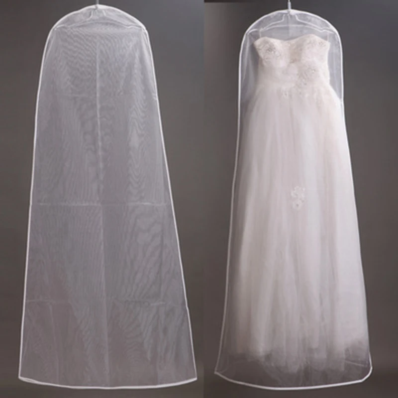 

Bridal Gown Wedding Dress Storage Bag Dress Dust Cover Breathable Clear Garment Dustproof Cover Foldable Garment Clothes Protect