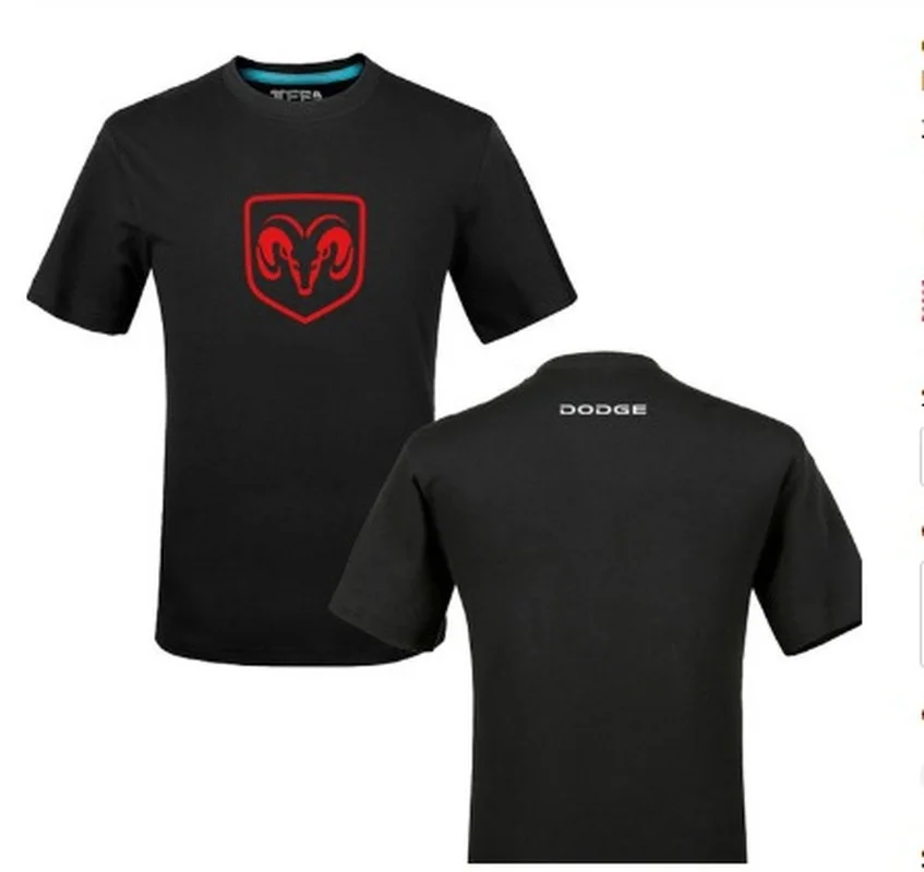 

NEUE Kreative design für Dodge logo t-shirt einfarbig baumwolle T Shirt männer Neue Ankunft Stil Kurzarm männer t-shirt