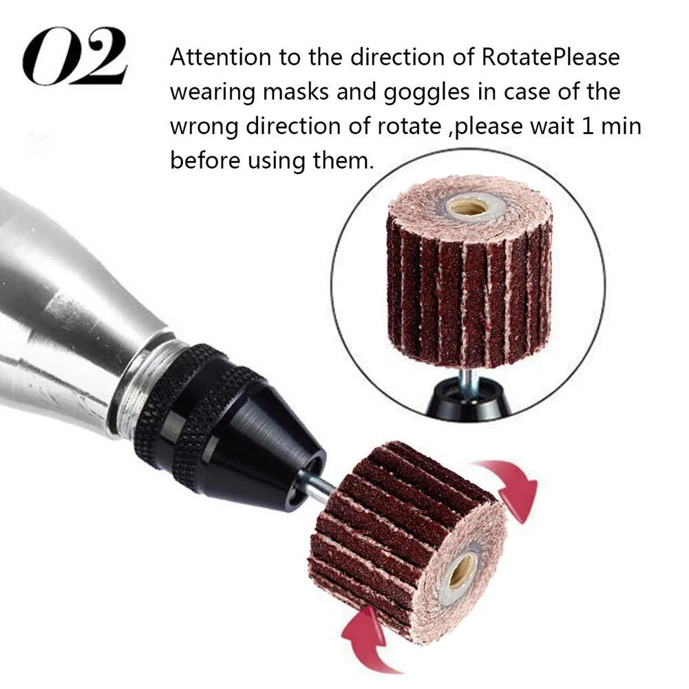 10 шт. +1 втулочный флап-круг шлифовальный диск для сверлильных абразивных шлифовальных бумаг 80-600 зернистости для полировальных шлифмашин с ротационными инструментами Dremel.