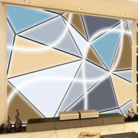 custom 3d three dimensional simple geometric triangle wall mural wallpaper for bedroom home decor non woven wall paper fresco