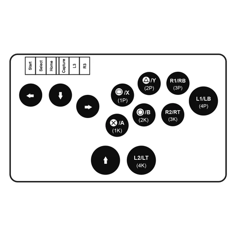 Flatbox Rev5 аркадный контроллер для ПК, мини-контроллер Hitbox для PS4/PS3/Steam/mr/Nintendo Switch