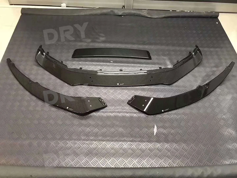 Фото Для Audi R8 2016-2019 передний бампер из углеродного волокна, спойлер для губ, разделители, фартуки, лопатка для подбородка, защита, комплекты кузова, аксессуары №2