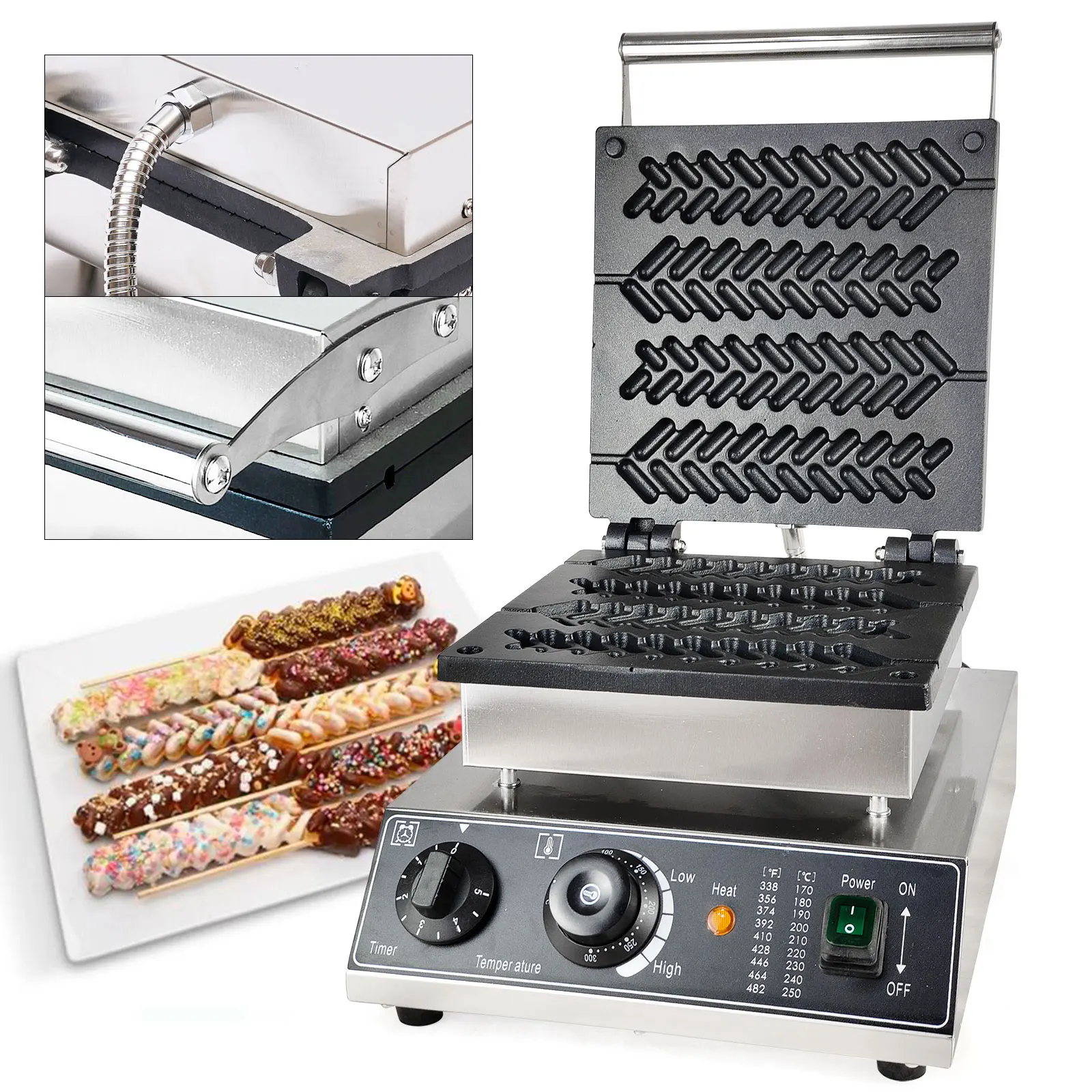 

Wheat Stick Waffle Maker Non Stick Pan Waffle Iron Waffle Machine Commercial