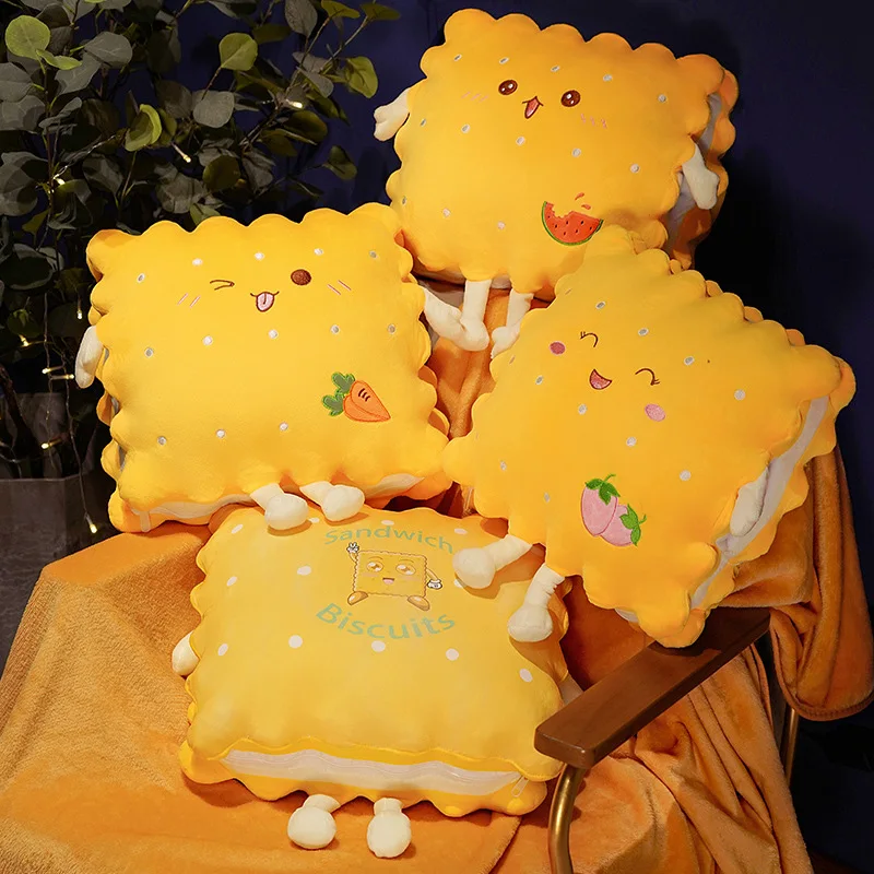 Милая плюшевая игрушка с печеньем детское комфортное плюшевое одеяло кукла