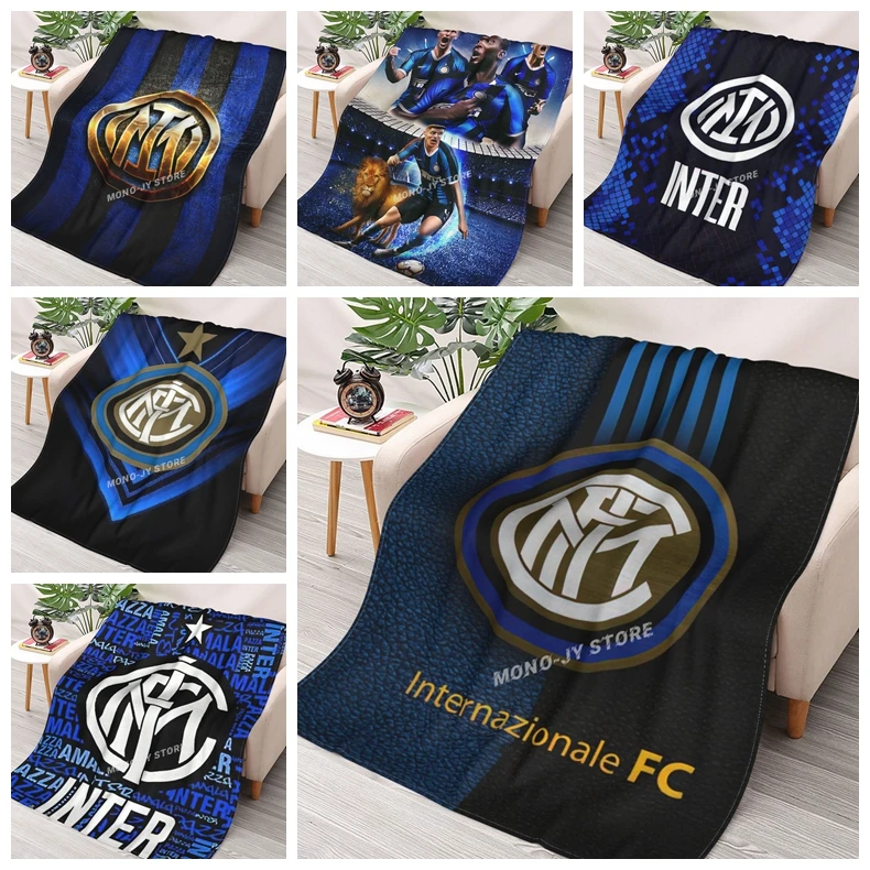 

Inter Milan Fc Throws Blankets Collage Flannel Ultra-Soft Warm picnic blanket bedspread on the bed 01