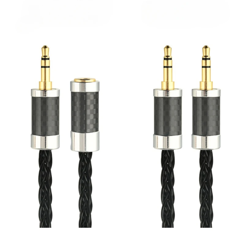 

Silver Plated Male to Male 3.5mm to Female Plug Audio Stereo Aux Extension Cable Cord for Headphone Computer Laptop Car