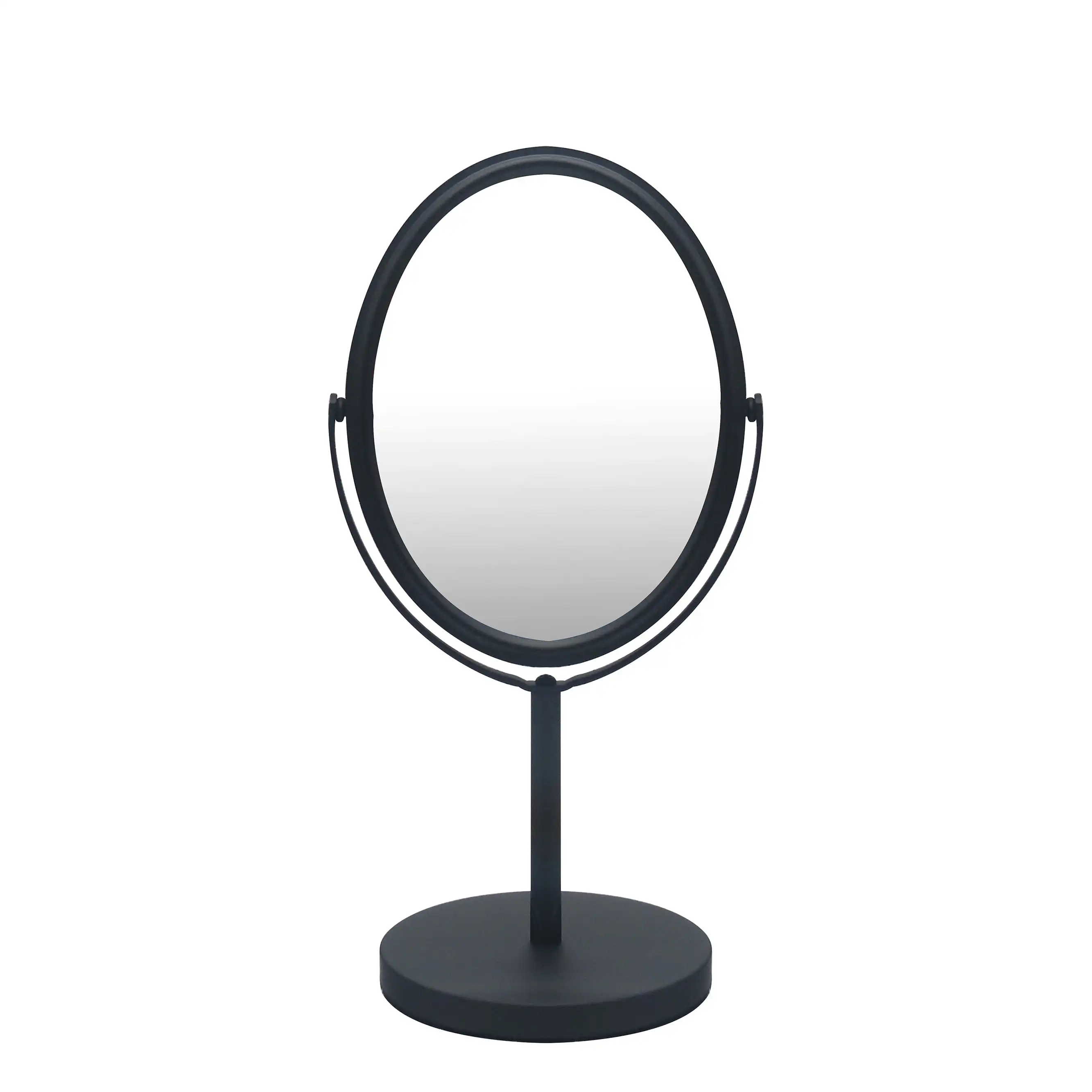 

Oval Two Sided 5X Black Framed Freestanding Makeup / Shaving Mirror
