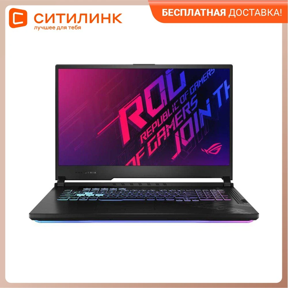 Ноутбук ASUS ROG G712LU-EV001T 17.3" IPS i7 10750H 8Гб 512Гб SSD GTX 1660 Ti 90NR03B1-M02120 | Компьютеры и офис