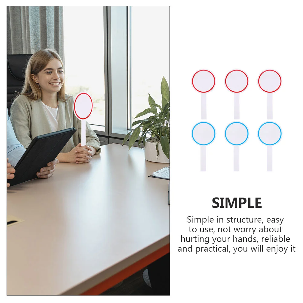 6 шт. табло для сухого стирания весло голосования мини-ручные белые доски