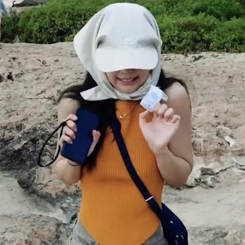 

Корейская быстросохнущая головная повязка Jennie, женские солнцезащитные бейсболки, уличная Солнцезащитная шляпа для защиты шеи, Солнцезащитная шляпа, полотенце для волос для девушек