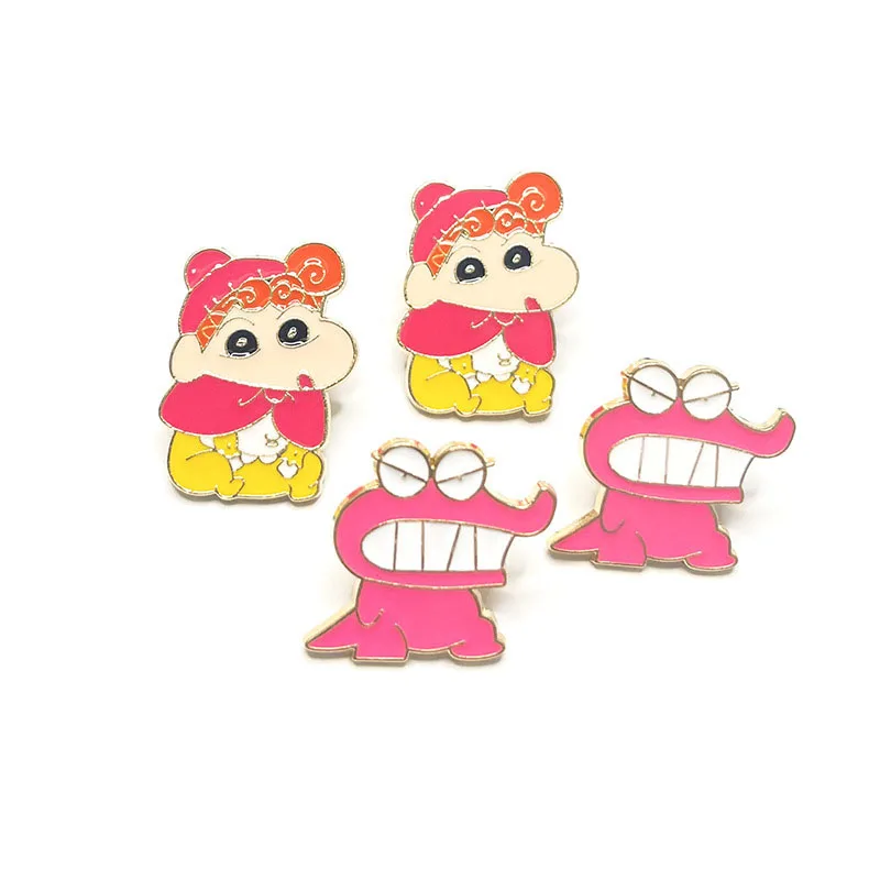 

Милая брошь Sanrio Crayon Shin-Chan noхара Himawari значок с крокодиловой кожей украшение для пары Ins девочка подарок на день рождения для детей