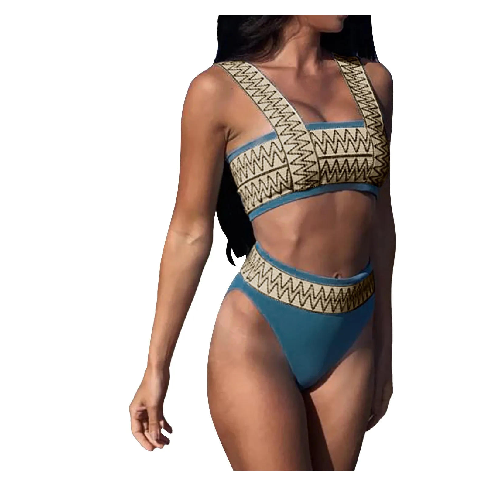 

Beach Sexy Swimsuit Printed Women's Tight Split Temperament Bikini Swimwears Tankinis Set Swimwears tankinis bikini