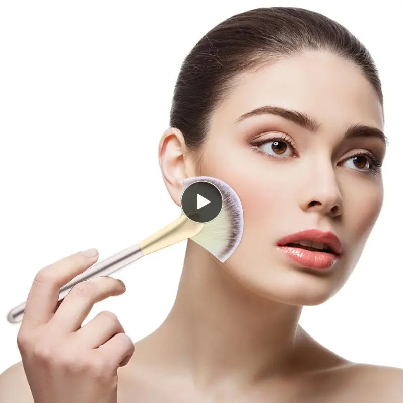 

Professional Fan Shape Highlighter Blush Brush Face Foundation Concealer Make Up Brush Beauty Cosmetic Tools Dropshipping