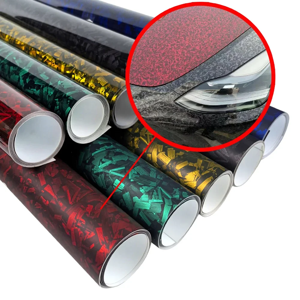 Автомобильная пленка из углеродного волокна 100 см x 150 на капоте ПЭТ-клейкая