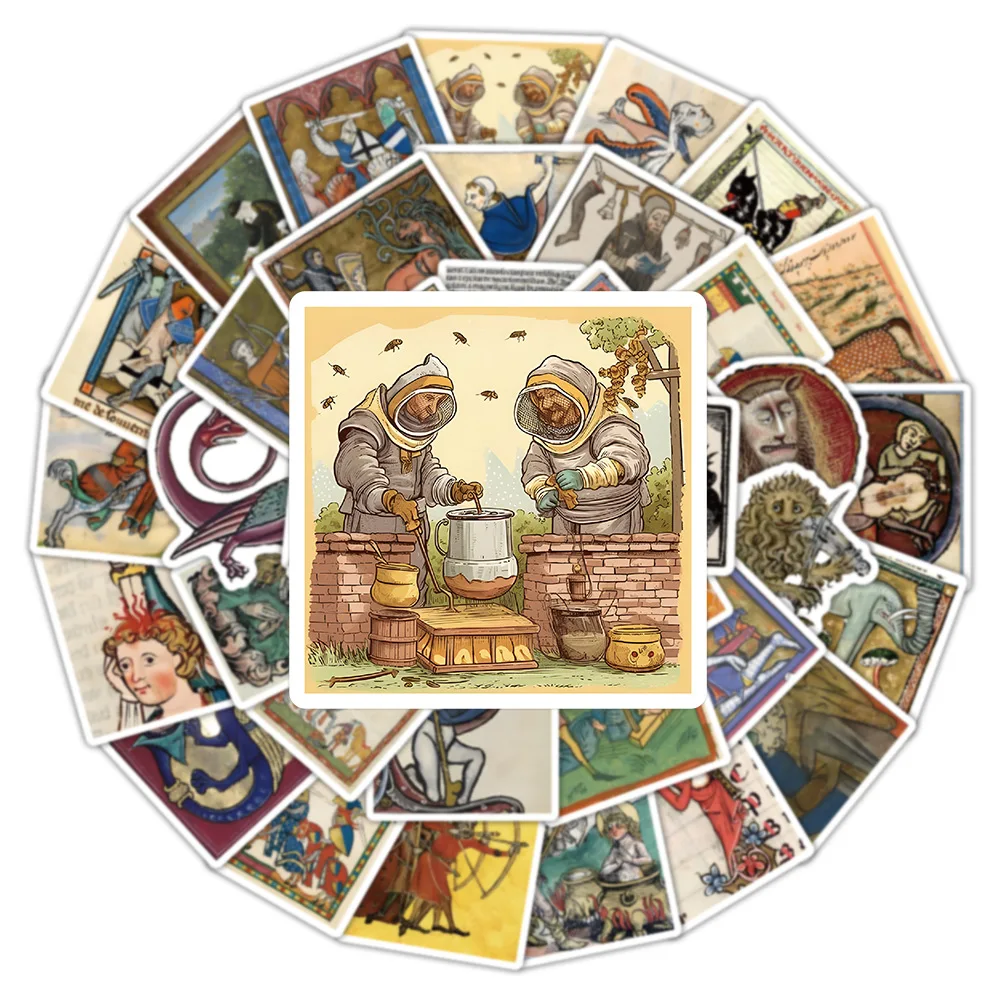 Винтажные наклейки для ноутбука багажа 10/53 шт