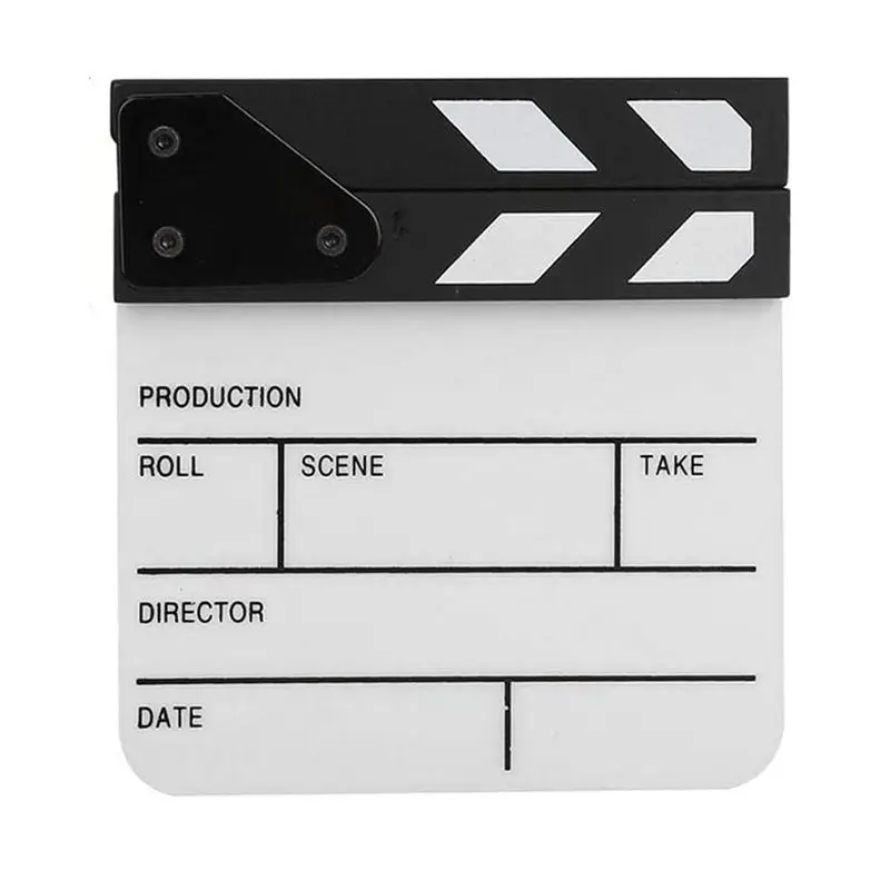 Фото Киноклапборд ABFN-Action Cut Board, акриловый, для съемок фильмов и телесериалов, сухостираемый, компактный, для режиссеров, для отслеживания сцен №5