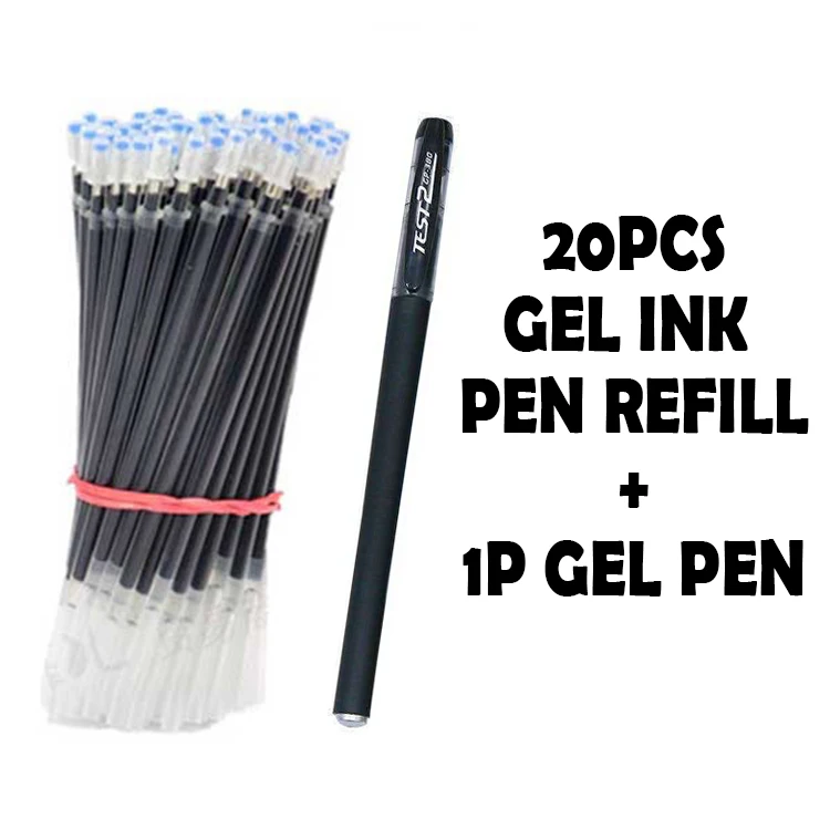 

Gel Pen Refill Set Black Blue Red Ink Ballpoint Bullet Tip 0.5mm Refills Rods Gelpen For School Office Exam Supplies Stationery