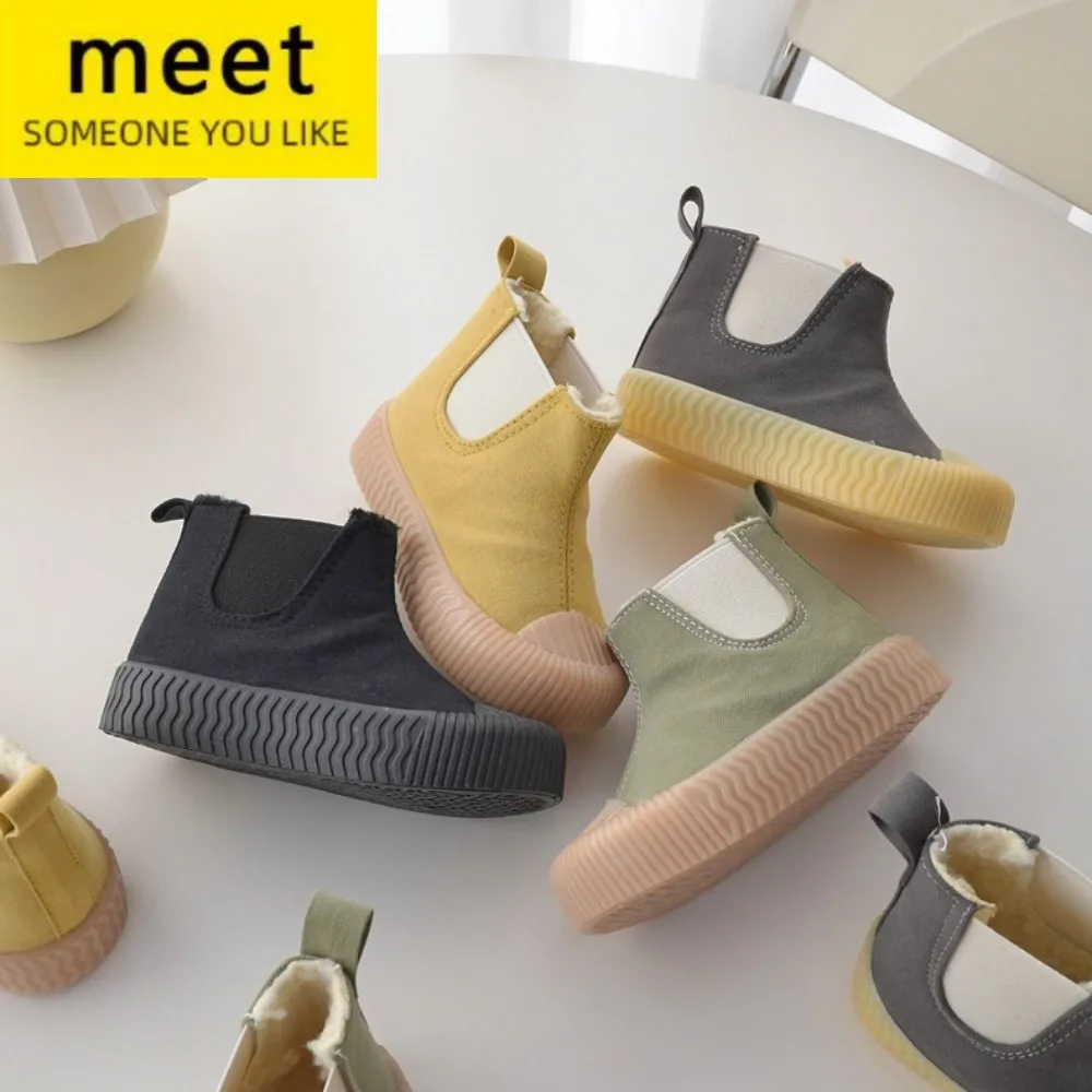 

Korean Version Of Children's Shoes 2023 Fall And Winter New Toddler Steady Shoes Girls Short Boots Warm Children's Cotton Shoes