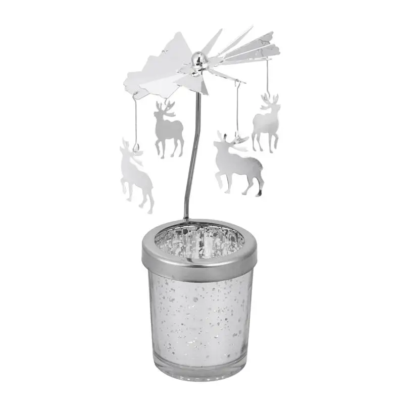 

Подсвечник с оленем, автоматический вращающийся подсвечник, креативный Настольный декоративный подсвечник