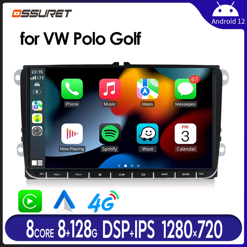 Автомагнитола для VW GOLF 5 POLO Sedan PASSAT B6 CC мультимедийный плеер на Android с радио TOURAN