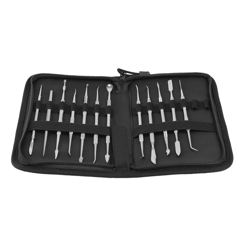 12 шт. инструментов для лепки из нержавеющей стали для моделирования керамических изделий, шпатель, гипс.