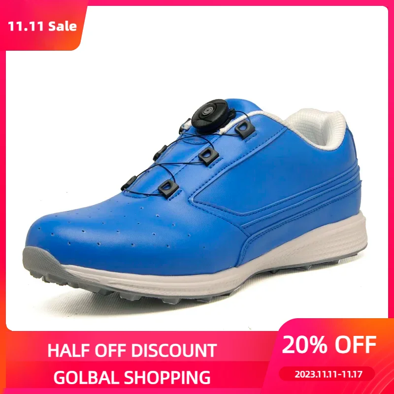 

Quick Lace Men's Golf Shoes Light Weight Golfers Footwears Walking Sneakers Fashion Golf Shoes Men Waterproof Golf Shoes