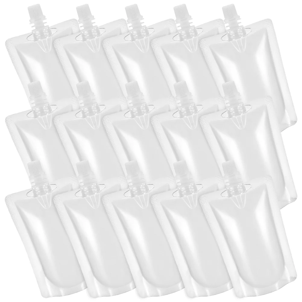 

100 Pcs Pe Self-supporting Nozzle Bag Man Drinks Bottles Adults Beverage Leakproof Flasks