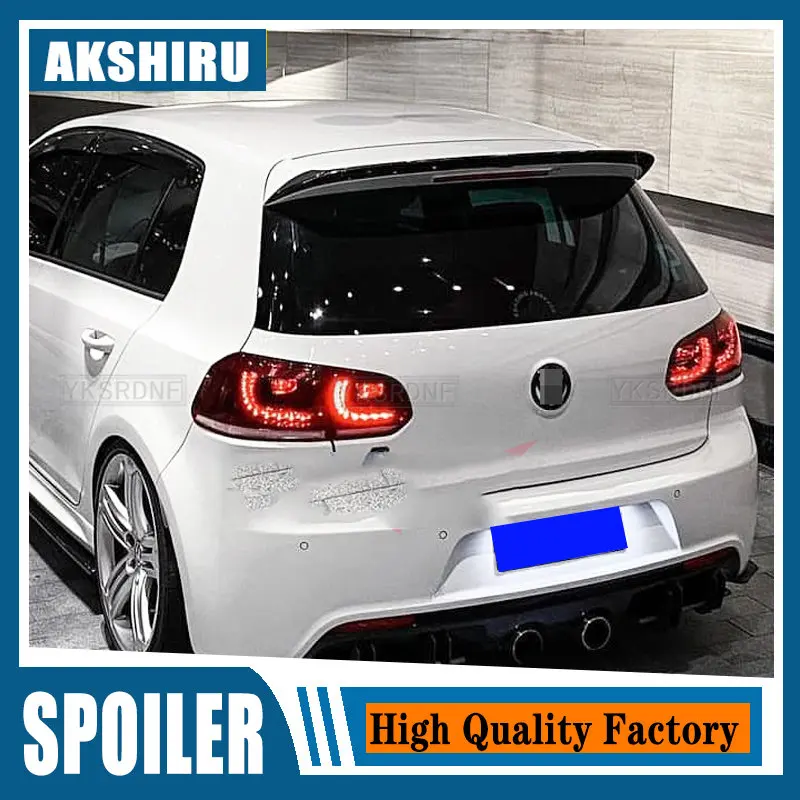 

Глянцевый черный стильный задний спойлер из углеродного волокна AK для Volkswagen Golf 6 GTI R (только GTI R20) 2013-2020