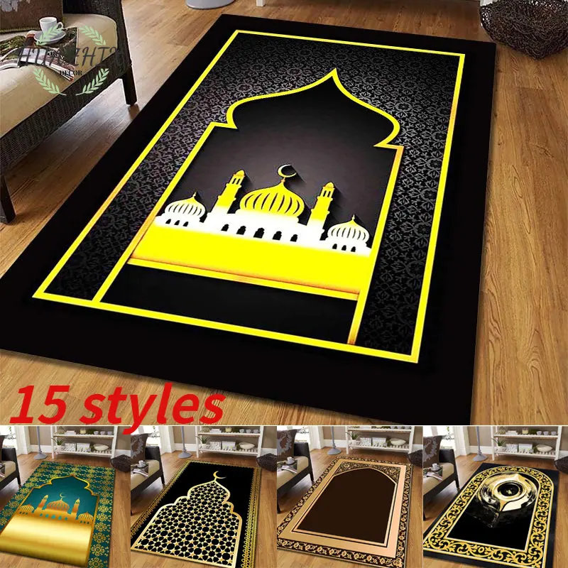 

Muslim Prayer Carpet Room Non-slip Mat Square Kitchen Bathroom Floor Decor Mat Restaurant Home Door Entrance Retro Decor Rugs